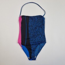 Blue Leopard Print Bathing Suit