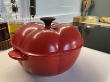 LE CREUSET Rote Tomate Emaille Gusseisen Dutch Oven 2L Vintage