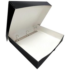 Archival Oversized 3-Ring Album Box Clamshell 13.25x11.75x2.5 Inch Black