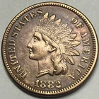 1882 Indian Head Cent Penny AU Details.
