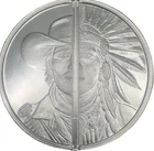Divisible Silver Western Warrior Round 1 Troy ounce oz (31.1g)  .999 Silver