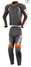 BÜSE Silverstone Pro Lederkombi, zweiteilig, Schwarz-Orange, S / 48