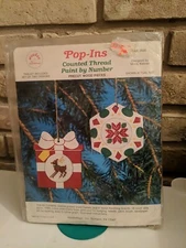 Woodee Needle Magic Pop-Ins Counted Thread Paint by Number Cross Stitch Ornament