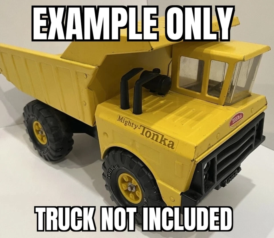 Juego de pegatinas de camión volquete Mighty Tonka 1974 a 1975. Foto 2 de 2