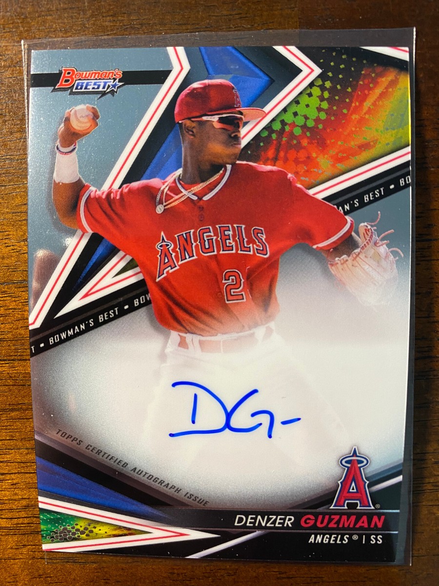 topps mlb bowman denzer guzman /75 0 Denzer Guzman Aqua Refractor 