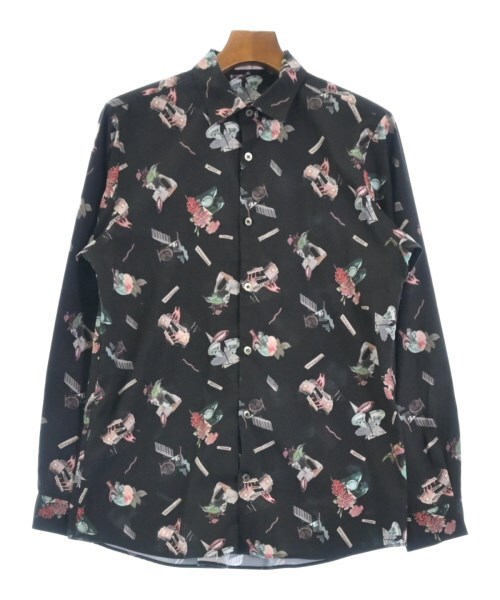 EDUCATION FROM YOUNG MACHINES Casual Shirt BlackxPinkxGreen S 