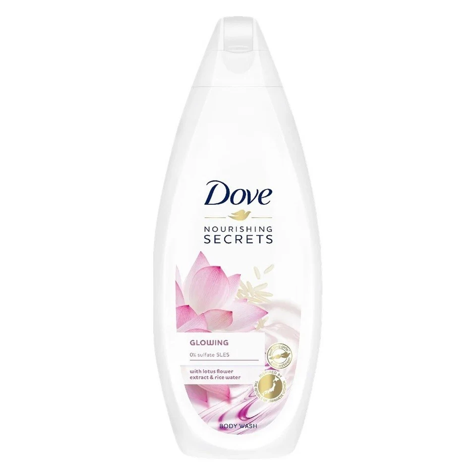 18,48€/L- 6x DOVE Duschgel Glowing Ritual - mit Lotus Flower & Rice Water- 225ml