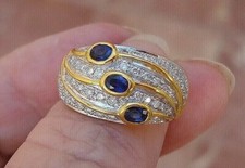 2Ct Oval Lab-Created Sapphire Engagement Band Ring 925 Sterling Silver