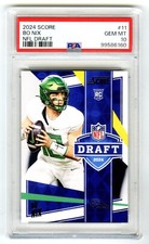 BO NIX~RARE (POP 4) 2024 SCORE NFL DRAFT PSA-10 GEM-MT GRADED ROOKIE RC CARD #11