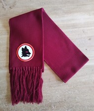 Sciarpa ROMA doppia lana con FRANGIA A NODI toppa a scelta ULTRAS calcio