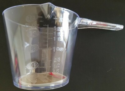 2 Cup Measuring Cups Plastic Calibrated in oz and mL 1 Cup/Pk