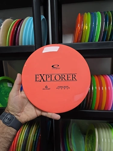 Latitude 64 Recycled Gold Explorer Peach 174g Disc Golf Driver Trilogy Discs 