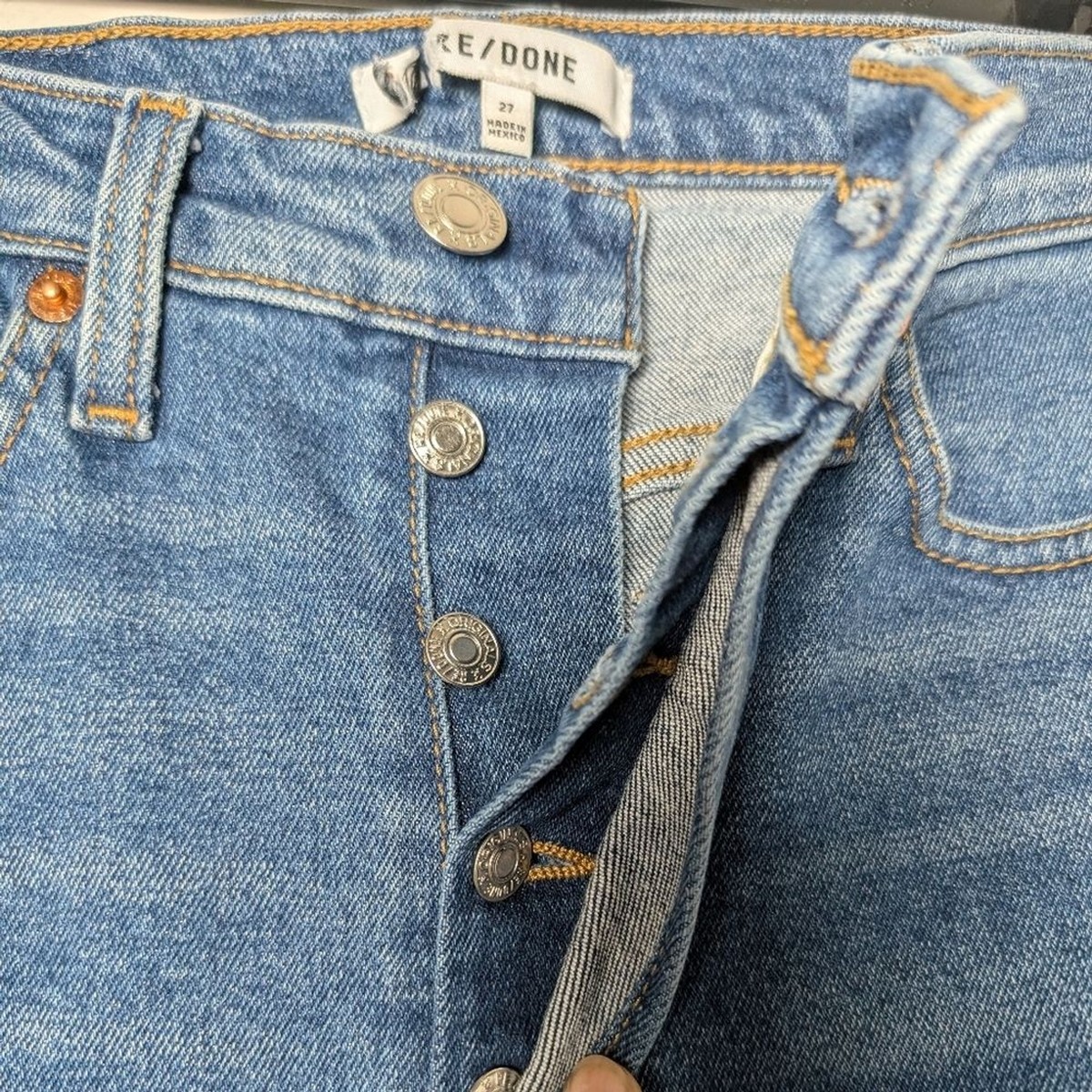 Re/done jeans 90s high rise ankle crop Button fly sz 27 | eBay Re/done jeans 90s high rise ankle crop Button fly sz 27 | eBay