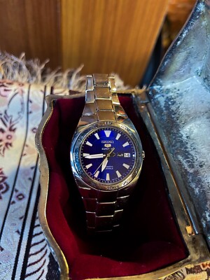 Vintage Seiko Superior Automatic Men's Blue Dial Wrist Watch Arabic  Style