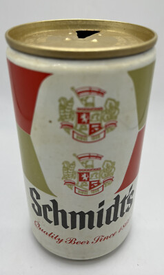 SCHMIDT'S VINTAGE PULL TAB BEER CAN TOP OPENED EMPTY