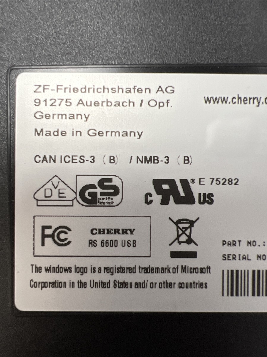 CHERRY RS 6600 USB KEYBOARD W/SMART CARD DOD STANDARD TRANSOURCE