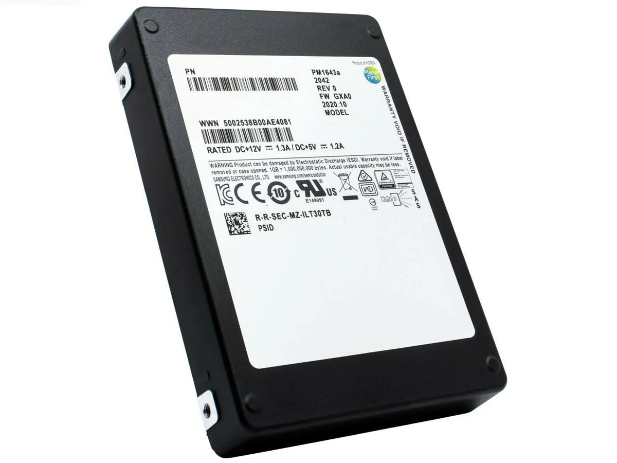 Samsung MZILT3T8HBLS-00007 PM1643a Series 3.84TB 2.5