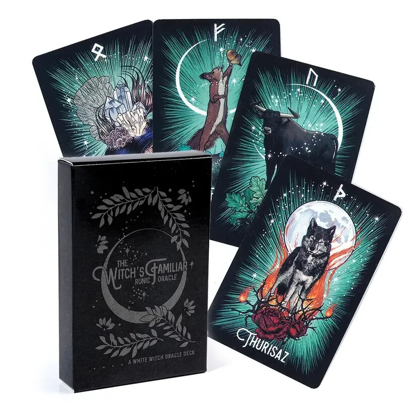 Witch's Familiar 24 Card Tarot and Oracle Deck Unlock