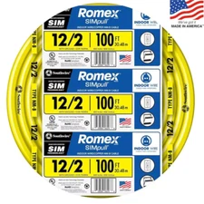 12/2 Romex Simpull Solid Indoor CU NM-B W/G Individual Pack (By-The-Roll)