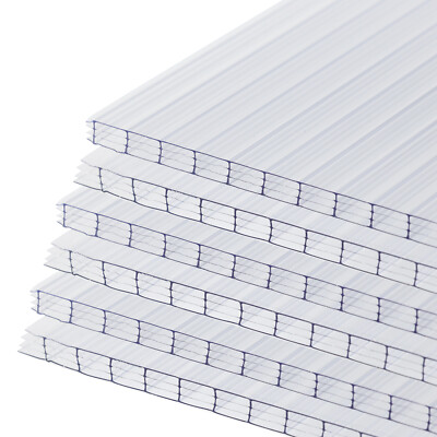 Aoodor 6Pcs 24'' x 48'' Polycarbonate Greenhouse Panels Waterproof UV Protected