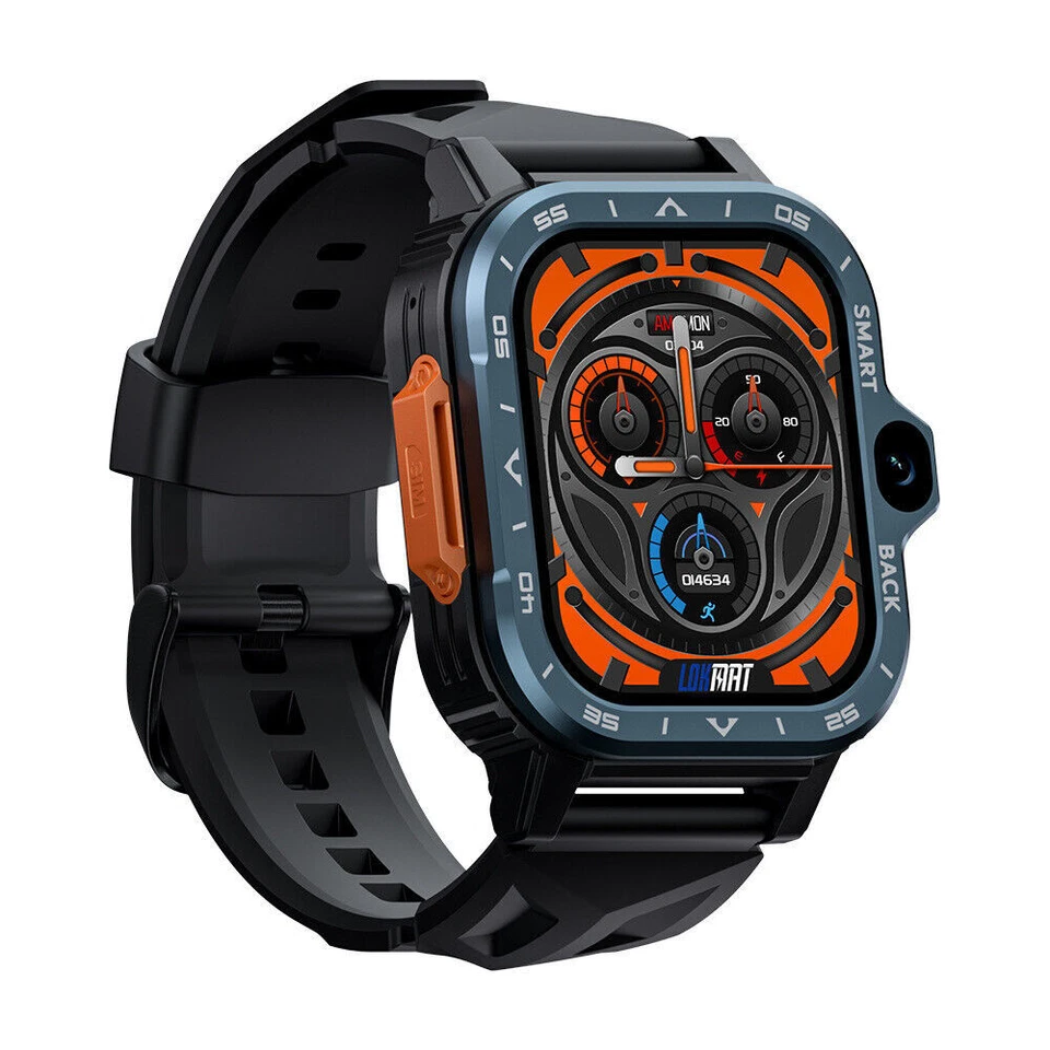 LOKMAT LP4 MAX 4G Smart Watch Unlocked Nano Sim WiFi Dual Camera Video Call 46mm - Image 4 of 4