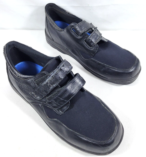 Chaussures De Marche Orthopédiques APEX Ambulator Pour Diabétique - Homme Taille 9 Large (9W), Cuir Noir, Neuves En Boîte