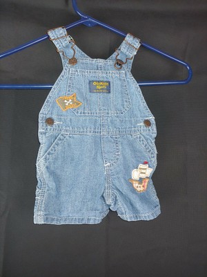baby boy denim overall shorts