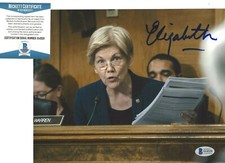 SENATOR ELIZABETH WARREN SIGNED 8x10 PHOTO BECKETT COA 2020 PRESIDENT CANDIDATE