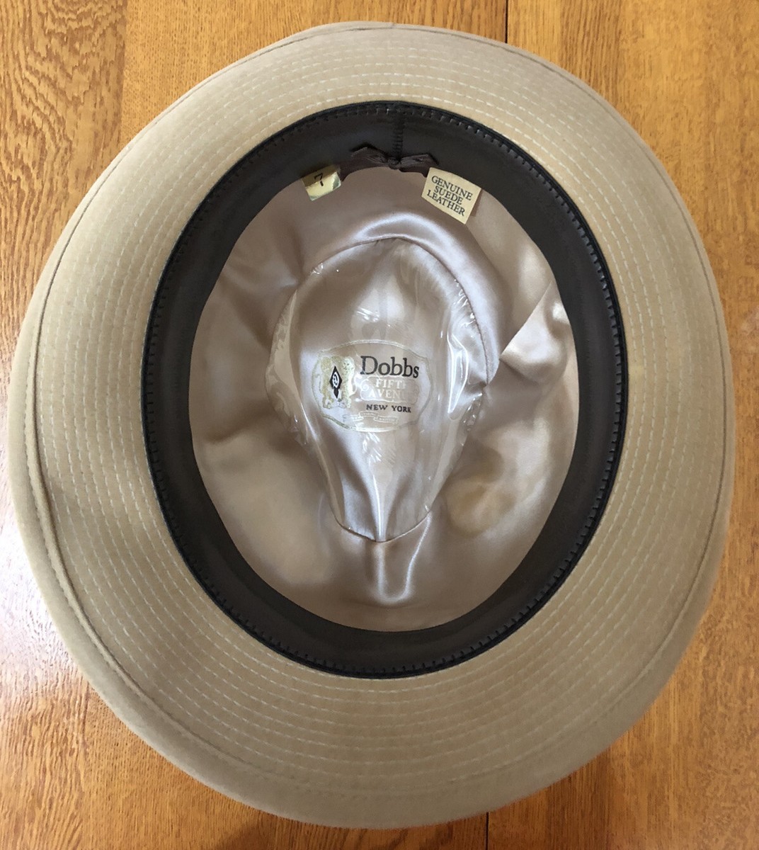 Vintage Dobbs Fifth Avenue Hat New York Suede Leather Style Vintage Dobbs Fifth Avenue Hat New York Suede Leather Style