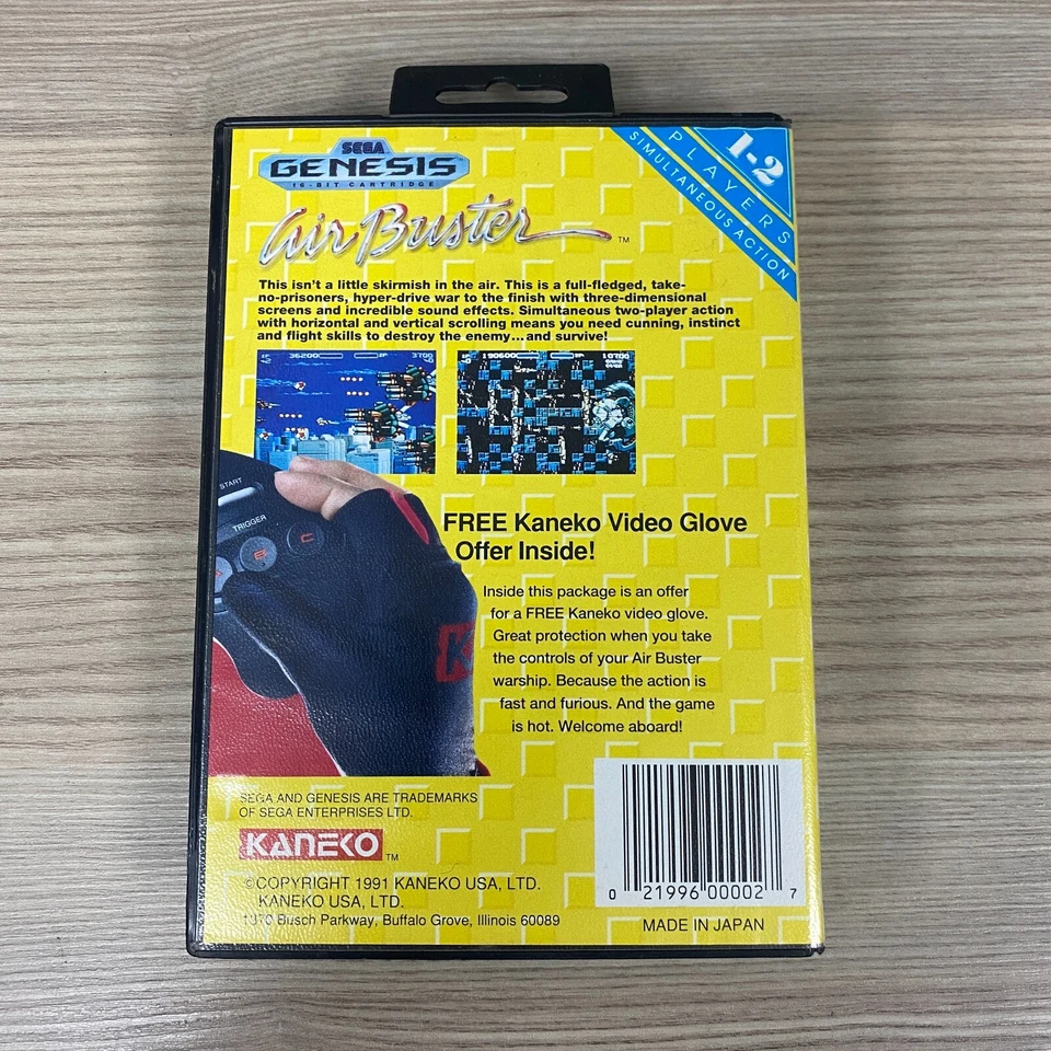 UNTESTED AIR BUSTER SEGA MEGA DRIVE GENESIS VIDEO GAME CARTRIDGE 1991 KANEKO - Image 3 of 4