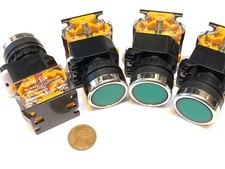 4 pieces Green momentary push button switch 22mm normally open closed no nc C25