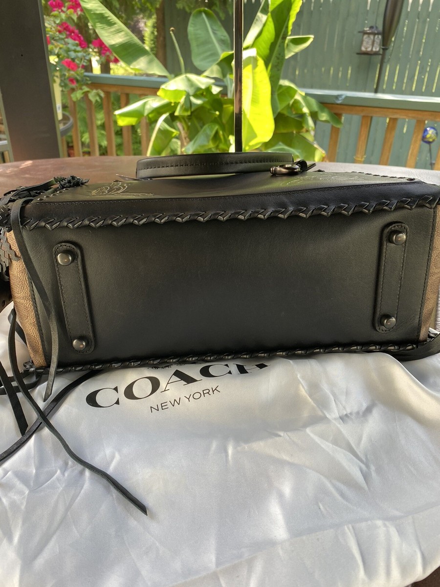 Coach Dreamer 36 チェルシータトゥーフリンジ付き ブラック Coach Dreamer 36 チェルシータトゥーフリンジ付き ブラック