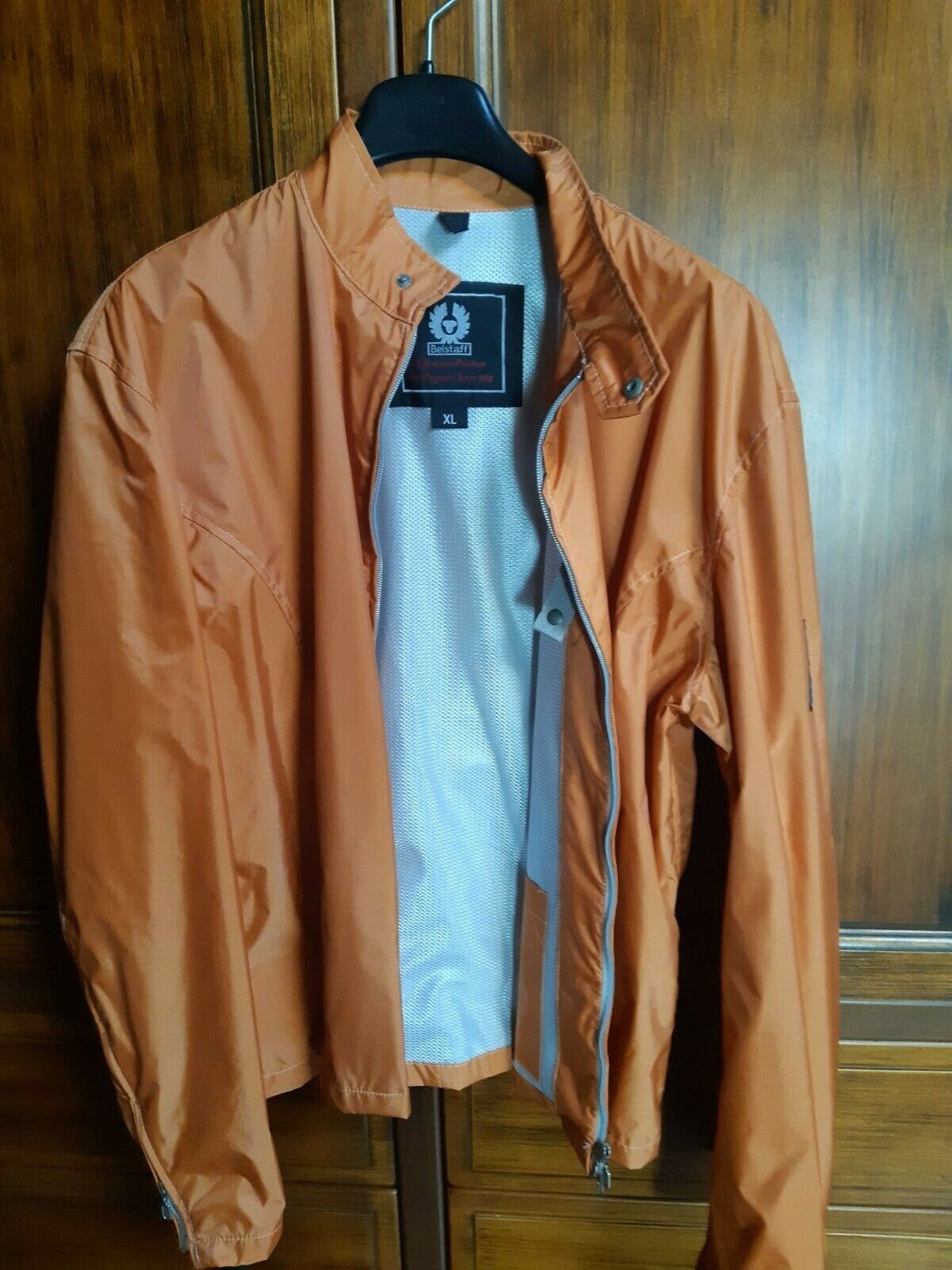 Giacca Uomo BELSTAFF Nuova Taglia XL Giubbino Nylon Arancio Moto Casual  