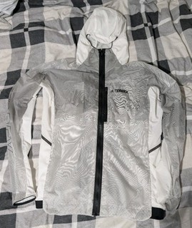 Adidas Terrex Agravic Windweave Pro Jacket Mens Medium M White Grey Running