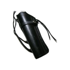 Western Gun Holster 8" Long Barrel LEFT Handed Black Smooth Genuine Leather