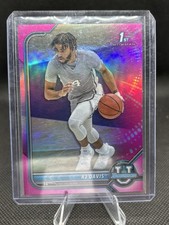 2021-22 Bowman University - RJ Davis #84 Pink Refractor (RC)
