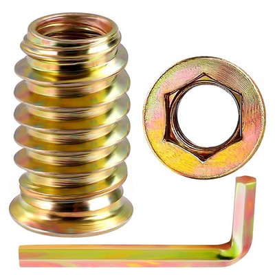 3/8-16 Threaded Inserts for Wood Nutsert Furniture Screw-in Nut 20mm Length