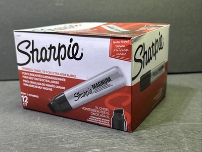 Sharpie Magnum Permanent Marker, Black, 12 pack