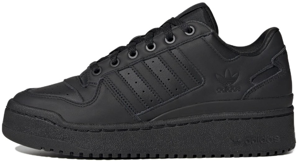 adidas Forum Bold Stripes Triple Black W for sale | eBay