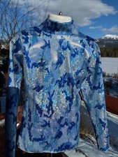 Western show shirt, blues, pleasure, horsemanship, leadline, girls xs S M L xl