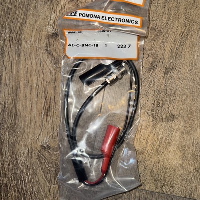 ITT Pomona AL-C-BNC-18 Test Cable Belden BNC(m) to Twin Lead Alligator Clips NOS