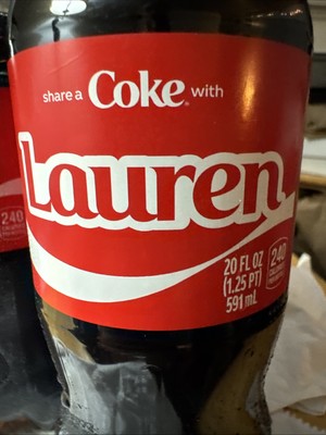 Share A Coke with   Lauren   2025 Personalized Gift Coca Cola Bottle 20oz