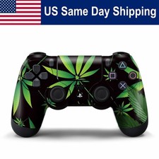 Decal Vinyl Sticker Skin For Sony PS4 PS4 Slim PS4 Pro Controller Weeds Black