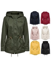 Only Damen leichte Übergangs-Jacke Parka mit Kapuze Lorca Spring tailliert NEW