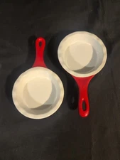 Mini Pie 2 Baking Dishes Modern Gourmet Foods 5" Stoneware Red 