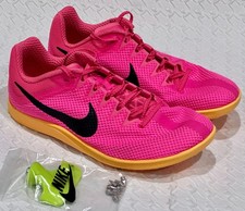 NIKE Zoom Rival Distance Hyper Pink Track Spikes Shoes Mens 9 10 10.5 11.5 12 14