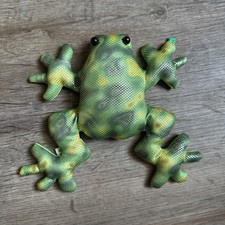 Green Plush Tree Frog Stuffed Animal Bean Bag Soft Toy 7  Spotted Frog