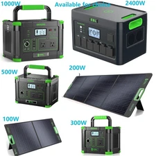 EBL Solar Generator 300~2400W  Optioanl Portable Power Station ,Solar Panel Kit