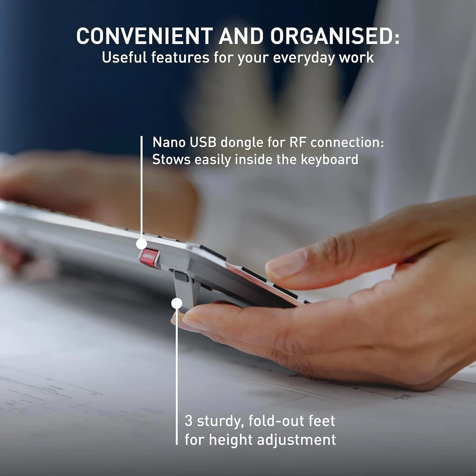 CHERRY KW X ULP Ultra-Flat Mechanical High-End Keyboard, German Layout (QWERTZ), - Image 3 of 4