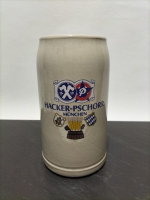 alter Bierkrug Maßkrug Hacker-Pschorr Bräu München 1,0l